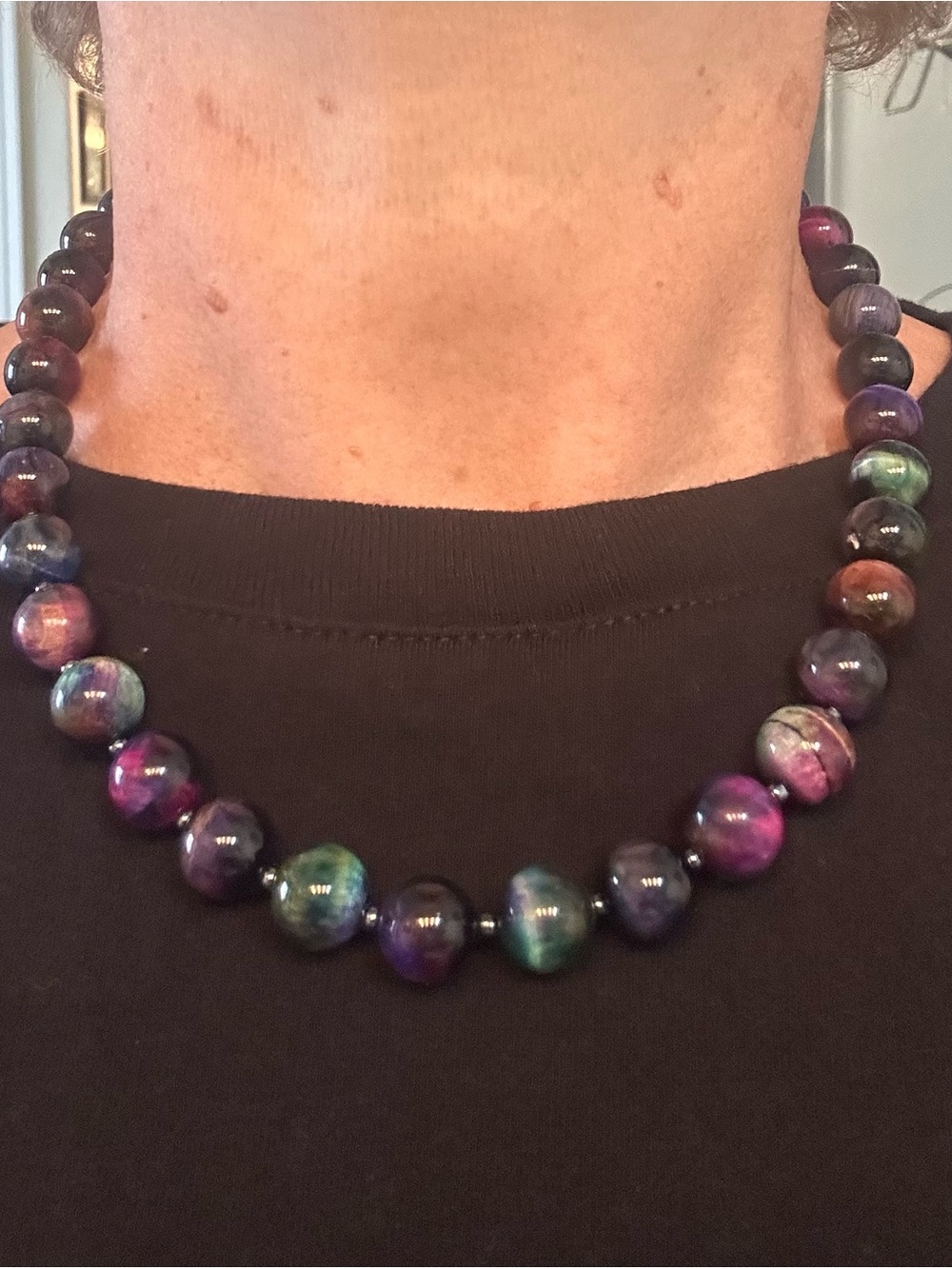 Handmade 16 inch Multi-Colored Tiger’s Eye Necklace